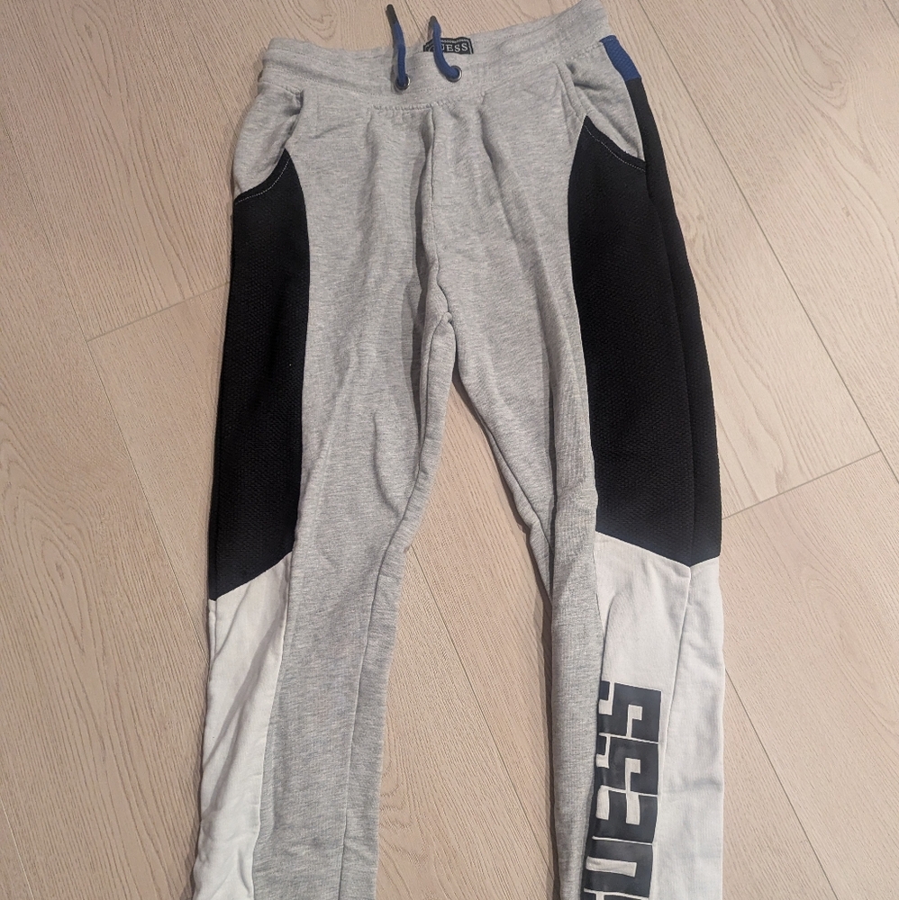 Guess Gray and Black Joggers with Logo